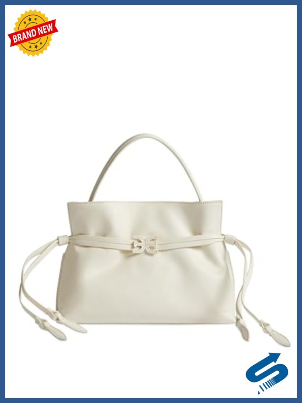 Leather Drawstring Bucket Crossbody Handbag with Magnetic Closure